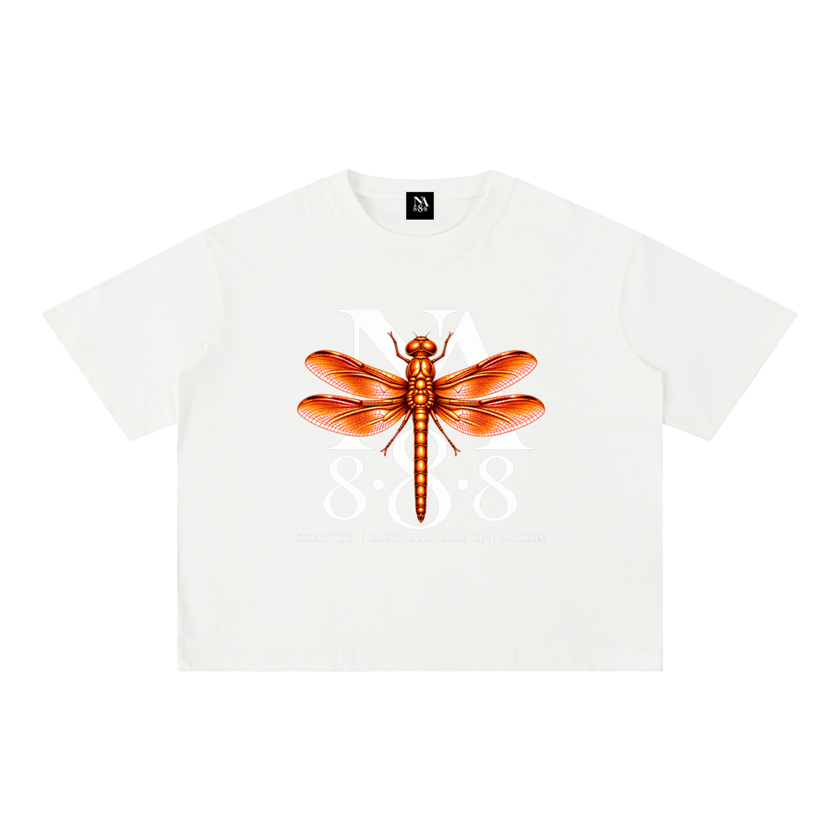 Orange Dragonfly Oversized Crop