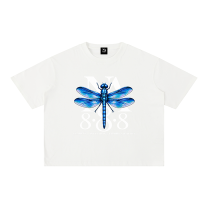 Sapphire Blue Dragonfly Oversized Crop