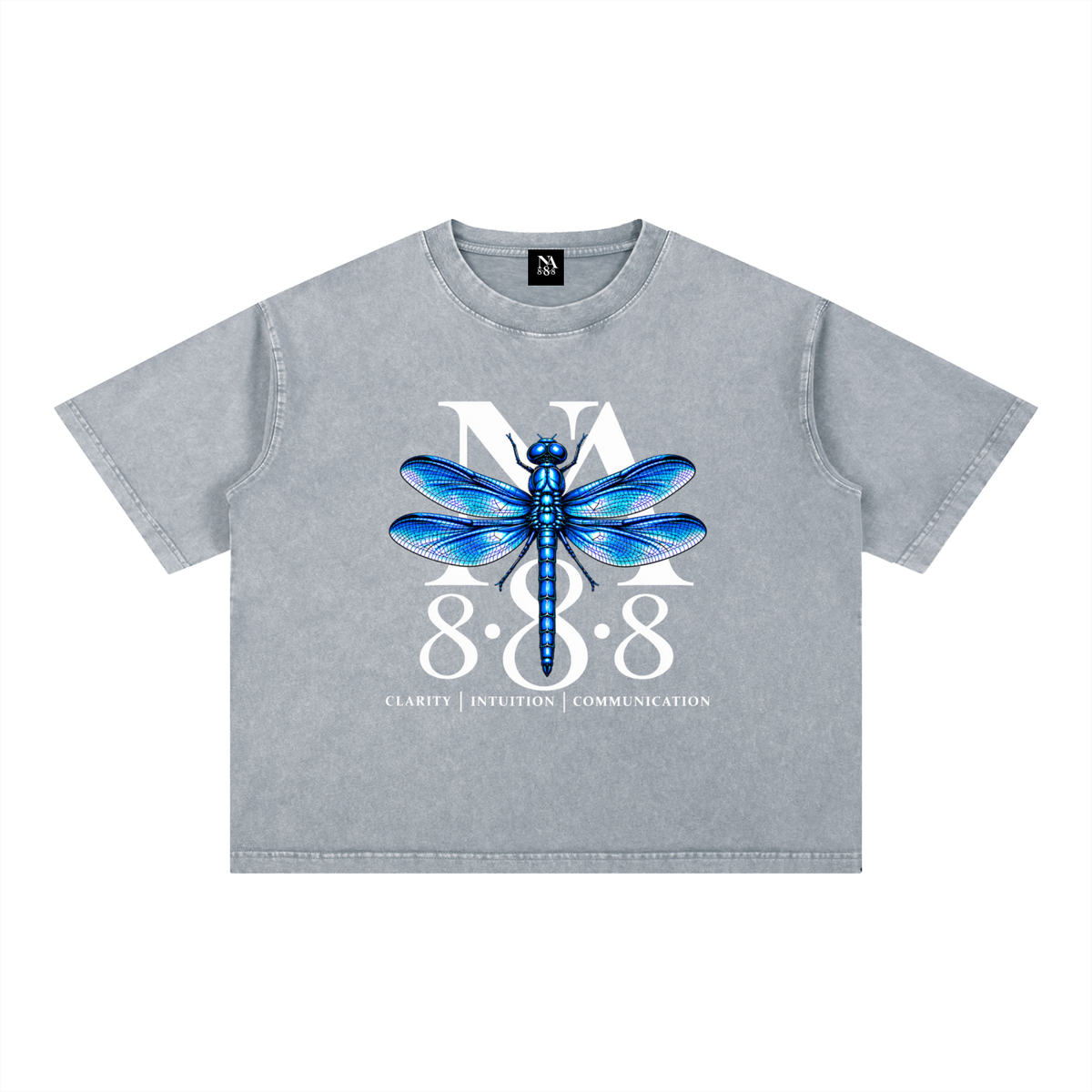 Sapphire Blue Dragonfly Oversized Crop