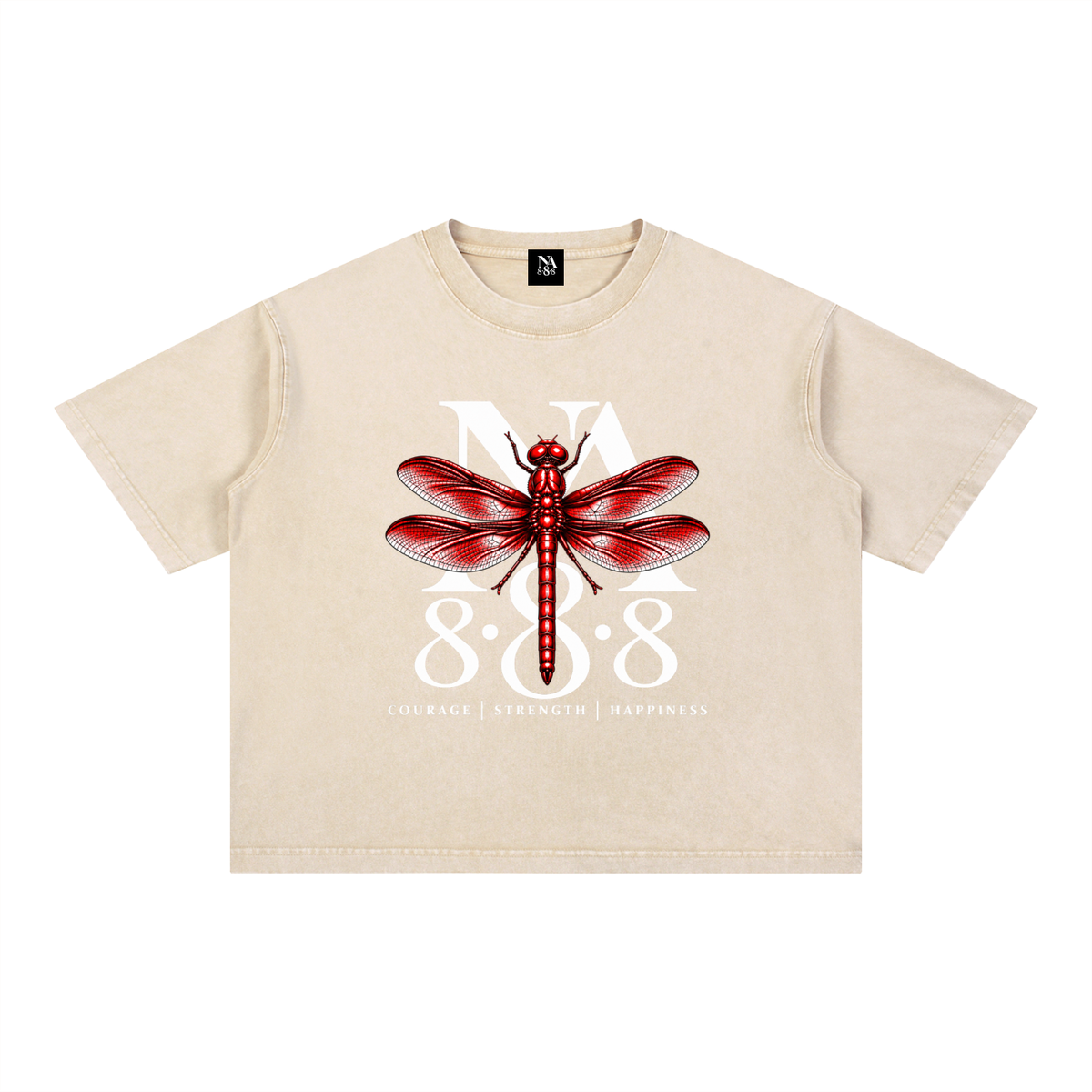 Crimson Red Dragonfly Oversized Crop