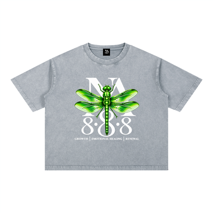 Emerald Green Dragonfly Oversized Crop