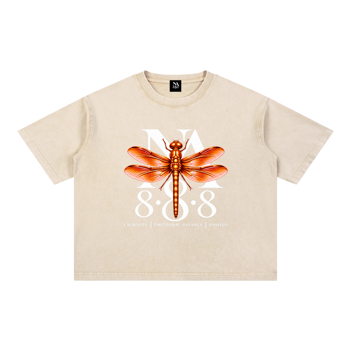 Orange Dragonfly Oversized Crop