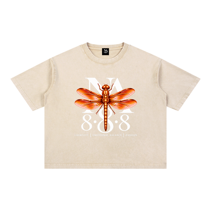 Orange Dragonfly Oversized Crop