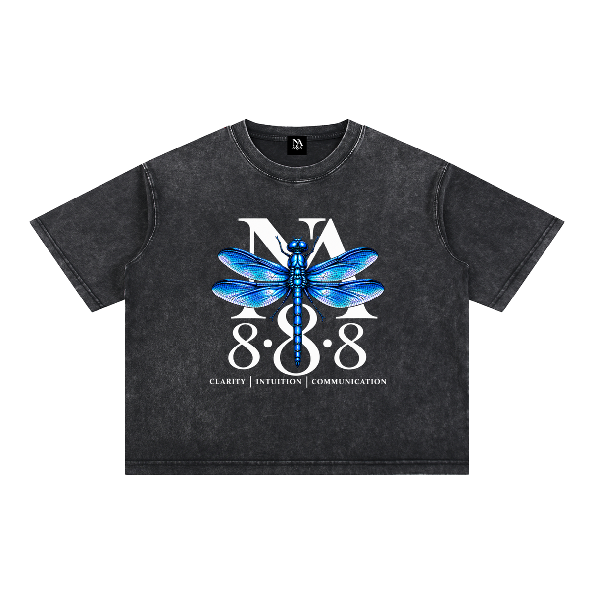 Sapphire Blue Dragonfly Oversized Crop
